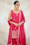 Fuchsia Pink Georgette Garara Set