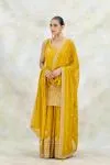 Mustard Yellow Georgette Garara Set