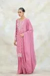 Blush Pink Crepe Garara Set