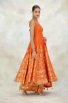 Rust Orange Silk garara set