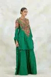 Emerald Green Silk Garara Set