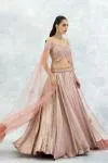 Peach Georgette Lehenga Set