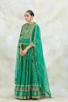 Jade Green Silk Lehenga Set