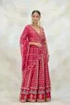 Rani Pink Silk Organza Lehenga Set
