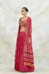 Cerise Pink Chiffon Lehenga Set