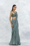 Aqua Net Drape Saree