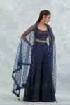 Electric Blue Georgette Sharara Set