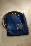 Midnight Blue Tussar Slik Saree