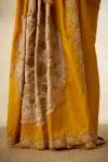 Mustard Tussar Slik Saree