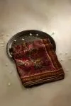 Mahogany Tussar Slik Saree