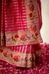 Rani Pink Tussar Slik Saree