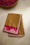 Gold & Rani Pink Kanjivaram Tissue Saree