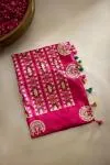 Rani Pink Ikkat Patola Saree