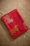 Rust Red Tussar Silk Saree