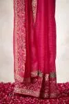 Fuchsia Pink Organza Saree
