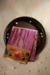 Lavender Paithani Slik Saree