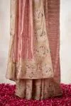 Blush Pink Organza Tissue Saree