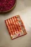 Tangerine Organza Silk Saree