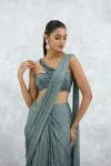 Aqua Net Drape Saree