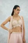 Powder Pink Silk Sharara Set