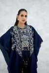 Ink Blue Silk Sharara Set