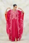 Hot Pink Crepe Kaftan Set