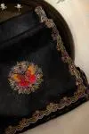 Black Tussar Slik Saree