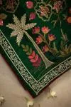 Forest Green Tussar Silk Saree