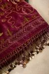 Wine Tussar Slik Saree