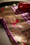 Grape Purple Tussar Silk Saree