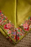 Olive Green Tissue Silk Saree