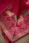 Fuchsia Pink Organza Saree