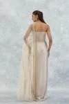 Champagne Gold Draped Georgette Gown