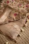 Champagne Brown Tissue Silk Saree