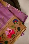 Lavender Paithani Slik Saree