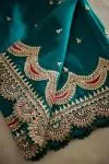 Teal Green Organza Saree