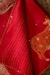 Rust Red Tussar Silk Saree