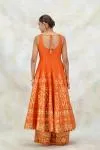 Rust Orange Silk garara set