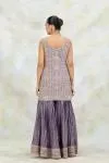 Purple Tissue Georgette Garara Set