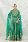 Jade Green Silk Lehenga Set
