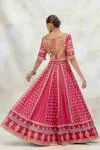 Rani Pink Silk Organza Lehenga Set