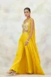 Mustard Yellow Crepe Sharara Set