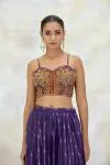 Royal Purple Chiffon Sharara Set