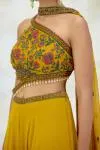 Mustard Georgette Sharara Set
