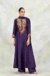 Royal Purple Silk Suit Set