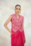 Hot Pink Crepe Kaftan Set