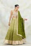 Fern Green Georgette Lehenga Set