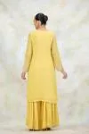 Butter Yellow Crepe Garara Set