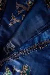 Midnight Blue Tussar Slik Saree