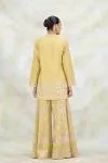 Yellow Georgette Sharara Set